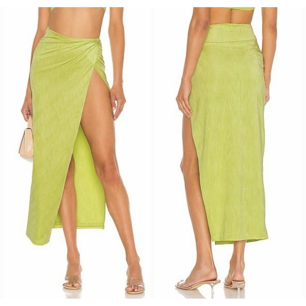 Superdown Karolyna Maxi Skirt in Citron Small